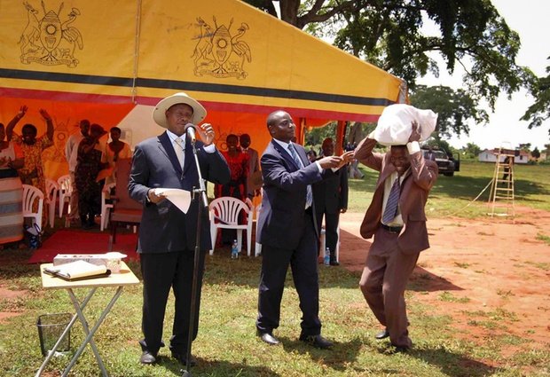 Ugandan leader’s money donated in sack draws anger
