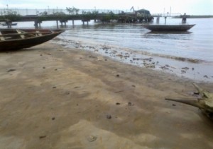 Spill-damaged Eket water front