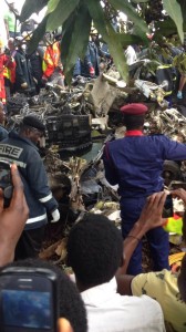 Evacuation effort at crash site