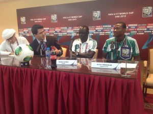 Manu Garba and Aliyu Abubakar at media briefing.