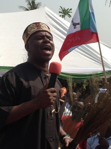 Hon. Dakuku Peterside making a speech at the occasion