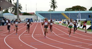 Blessing Okagbare wins the 100mtrs heat at the ANACCalabar