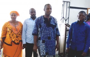 FROM RIGHT TO LEFT   REV DADA NUHU, REV ANTHONY ONUBIYI, REV BENZALIY ISHAYA ALL OF ASSEMBLIES OF GOD CHURCH AND MRS TOMBRA ALAPIYA A PRIVATE SCHOOL PROPRIETOR IN YENAGOA, ALLEGEDLY ACCUSED OF TRAFFICKING IN 36 CHILDREN RESCURED BY THE DEPARTMENT OF STATE SERVICES IN YENAGOA. 15/7/2015