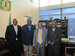 Top Picture: From Right to Left , Dr. Primus Igboaka, Secretary, Nigeria-USA Chamber of Commerce (NUSACC), Mr. Chuk Nnabuaife, Chairman , Nigeria Ambassador to the United States, Prof Ade Adefuye and Mr. Lee Kareem, CEO/President, NUSACC