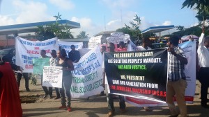 Protesting youths in Calabar