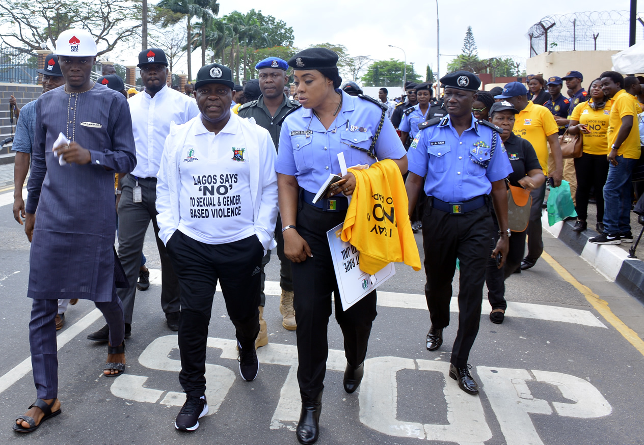 RedAce, Ambode, Others walk to end Sexual, Domestic Violence.