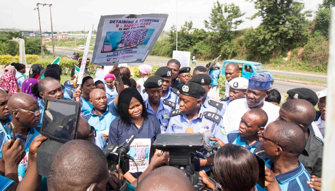 Group Protests Illegal  Detention Of Woman, 9-Month-old Son By Nigeria Police, Zone 11