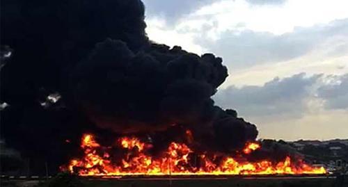Oil Theft: Vandals Set Agip Pipeline Ablaze At Rivers-Bayelsa Oilfield