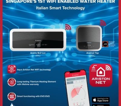 Ariston: Singapore’s First-ever WiFi-enabled Smart Water Heater Now Complete with Full Range and Design to Fit Any Bathroom Design