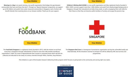 Amazon Singapore and National Volunteer & Philanthropy Centre launch Wishlist initiative to deliver smiles and support communities in need this National Day