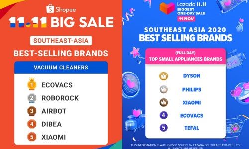 ECOVACS Robotic Vacuum Cleaners Singles’ Day Shopping Festival Sales Leads On Shopee and Lazada in Southeast Asia