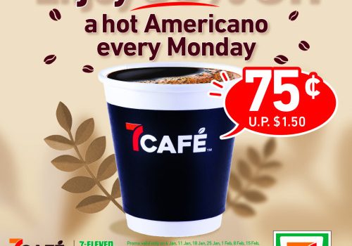 Enjoy Half Price Hot Americanos from 7Café every Monday!