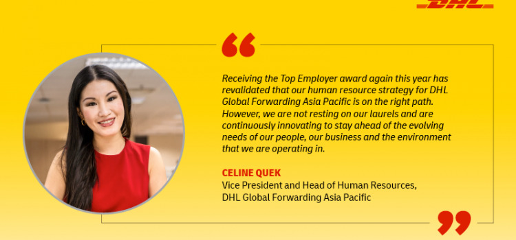 DHL Global Forwarding Asia Pacific recognized as Certified Top Employer 2021 second time in a row
