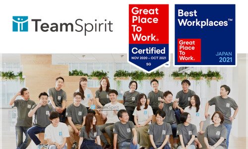 Challenging The Next Frontier Of Growth: TeamSpirit Inc Selected As One of The “Best Workplaces” In 2021 Ranking For Medium-Sized Category, Japan; TeamSpirit Singapore Achieved Great Place To Work 2020 Certification