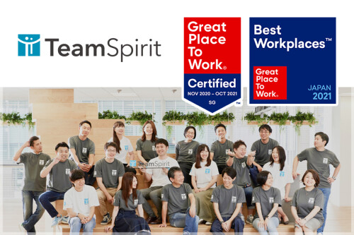 Challenging The Next Frontier Of Growth: TeamSpirit Inc Selected As One of The “Best Workplaces” In 2021 Ranking For Medium-Sized Category, Japan; TeamSpirit Singapore Achieved Great Place To Work 2020 Certification