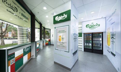 Check out the New-Look 7-Eleven x Carlsberg Crossover Themed Store in Discovery Bay