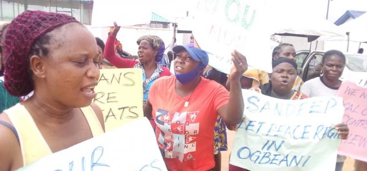 Ogbeani Community Protests Against Oil Coy In Delta 