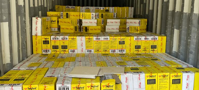 Onne: Customs Uncovers (1387) Cartons Of Tramadol Concealed With Ceramic Tiles