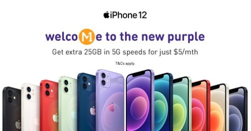 M1 Now Offers New iPhone 12 and iPhone 12 Mini with 5G in Stunning New Purple