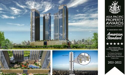 Condominium “The Seasons Residence” in Manila, Philippines, Receives the Highest Award in the Philippines and Five Stars in the Asia Pacific Region in “International Property Awards” Recognizing Excellent Real Estate Projects