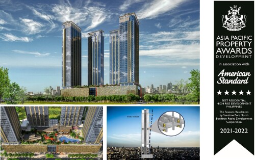 Condominium “The Seasons Residence” in Manila, Philippines, Receives the Highest Award in the Philippines and Five Stars in the Asia Pacific Region in “International Property Awards” Recognizing Excellent Real Estate Projects