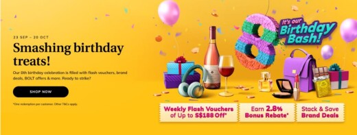 Celebrate iShopChangi’s 8th Birthday Bash with Weekly Flash Vouchers, Stackable Brand Deals and More