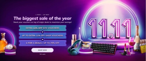 Shop Online at iShopChangi this 11.11 and Save with our Biggest Sale of the Year