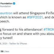 TRON Founder Justin Sun Confirms Attendance at Singapore FinTech Festival 2021