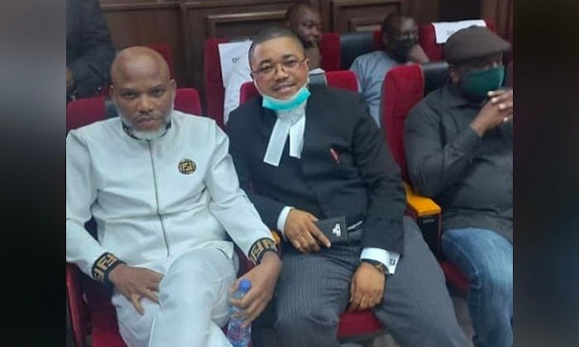 Nnamdi Kanu In Court With A Swag