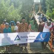 Steel Material Company Gunung Prisma Aids Nangela Village in Building Bridge