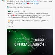 TRON DAO and Other Blockchain Leaders Jointly Roll out USDD
