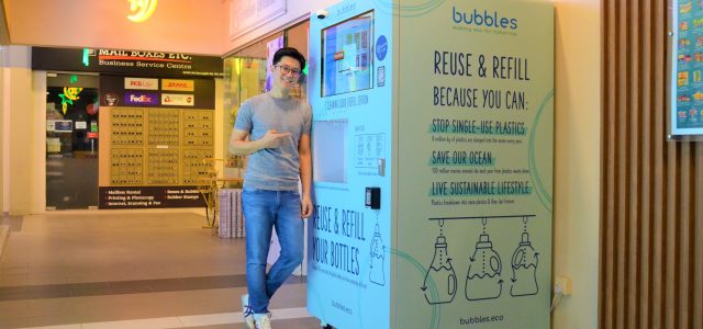 Crushing Single-Use Plastic With Bubbles Refillery Vending Machines