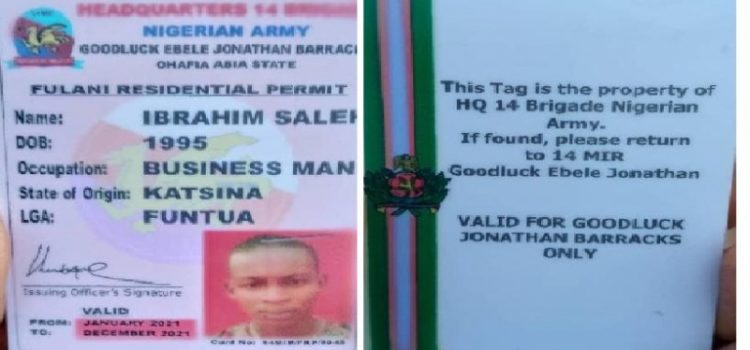 Secret Identity Cards By Nigerian Army Linked To Kidnapping Menace In Country’s South East