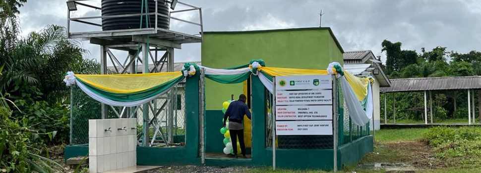 Indigenous Oil firm, First E & P donates Solar-Powered Water Project To Bayelsa Host Communities 