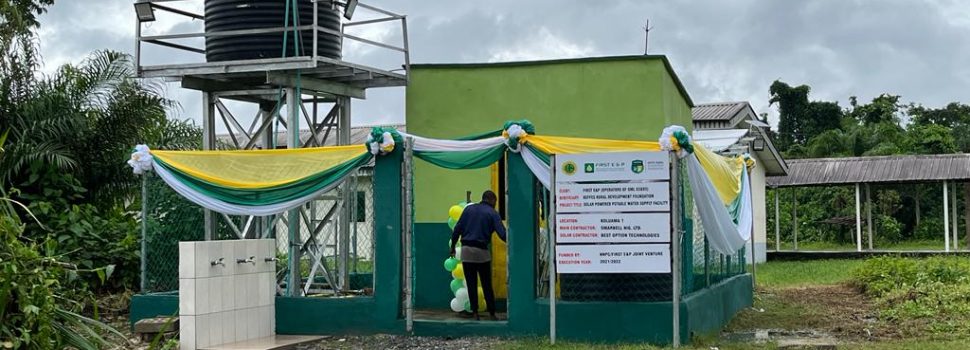 Indigenous Oil firm, First E & P donates Solar-Powered Water Project To Bayelsa Host Communities