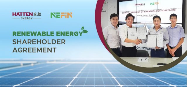 Hatten Land’s Renewable Energy Business Ambitions Obtains Strong Boost; Renowned Green Independent Power Producer, NEFIN Group, to Establish Joint Venture with Hatten Land and  Provide Funding for Renewable Energy Projects