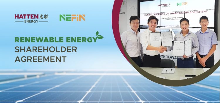 Hatten Land’s Renewable Energy Business Ambitions Obtains Strong Boost; Renowned Green Independent Power Producer, NEFIN Group, to Establish Joint Venture with Hatten Land and  Provide Funding for Renewable Energy Projects