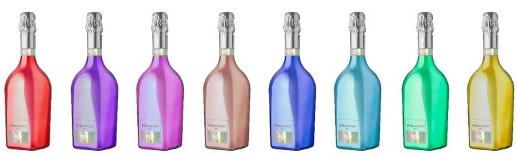 OTELLO CECI BRUT：The brut sparkling wine from the Ceci winery is enveloped in a riot of colours