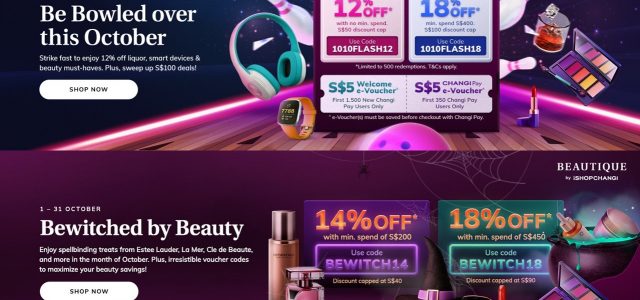 All Treats No Tricks — Sweep Up Huge Savings On iShopChangi’s Sitewide Sales this October in Singapore