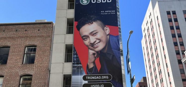 TRON Founder Justin Sun and Stablecoin USDD Appear in Financial District, San Francisco