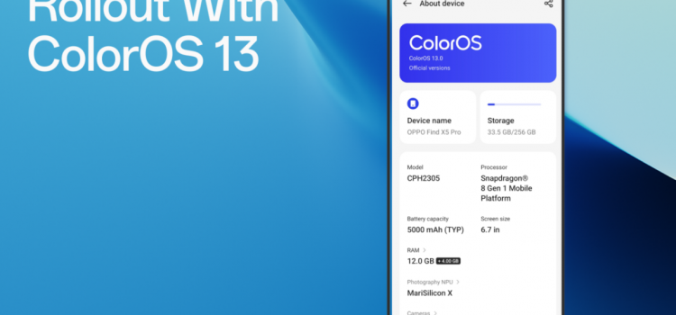 OPPO achieves their fastest roll-out with ColorOS 13, guarantees longer software update starting in 2023