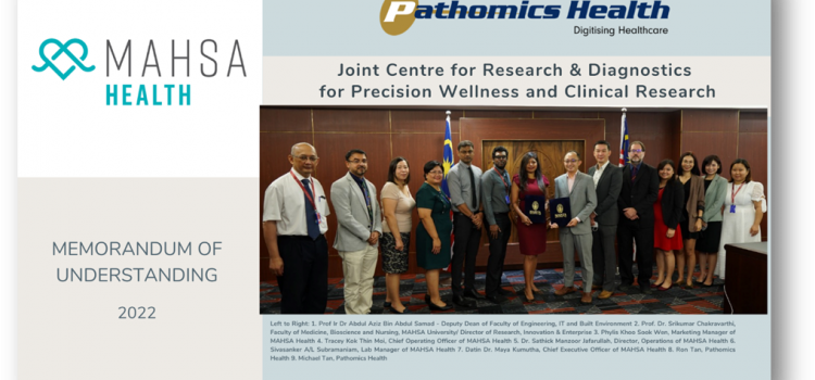 Pathomics Health and MAHSA Health sign MOU to launch Joint Centre for Research and Diagnostics for Precision Wellness and Clinical Research
