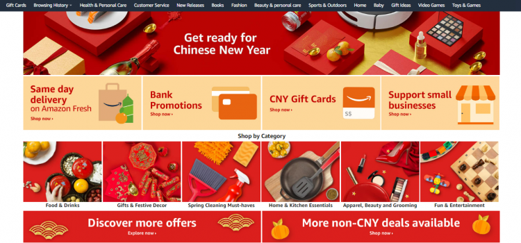Amazon Singapore celebrates the Year of the Rabbit with up to 50% off on selected deal products this Chinese New Year