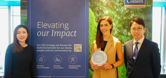 Colliers earned the WELL Health-Safety Rating for its Hong Kong office