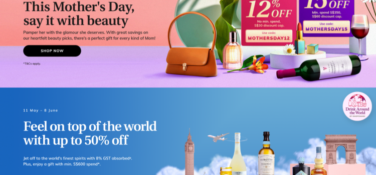 Give your Mum a treat this Mother’s Day with great deals on Beauty, Wines and Spirits from iShopChangi