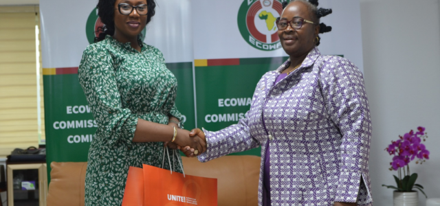 The Vice-President of the ECOWAS Commission, H.E. Mrs Damtien L. Tchintchibidja met with a delegation from the UN Women Representation in Nigeria