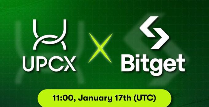 UPCX (UPC) token is listed on the Bitget trading platform