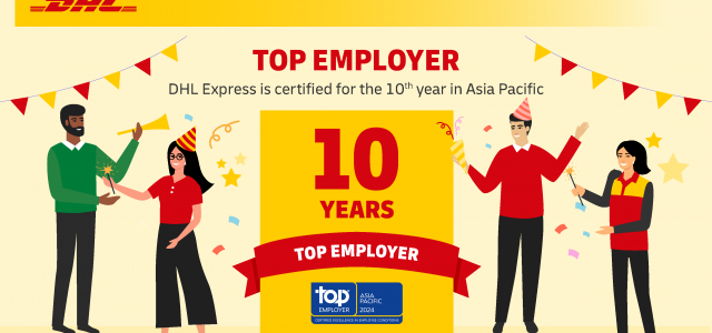 DHL Express achieves Top Employer accolade for 10th consecutive year, reiterating a decade of strong people culture
