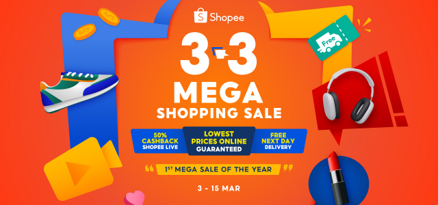 Catch the Lowest Prices Online at 3.3 Mega Shopping Sale: Shopee’s First Mega Sale of 2024
