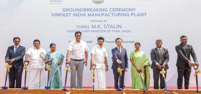 VinFast officially breaks ground on its integrated electric vehicle facility in India